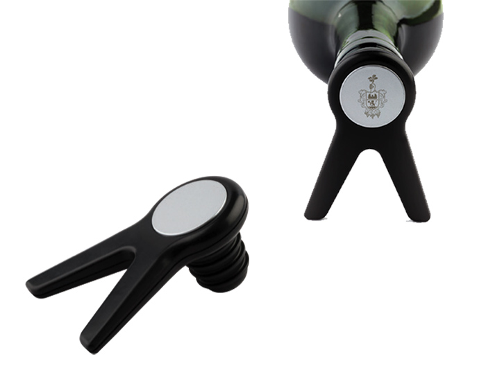 SPORTE Y TAPON PARA VINO C762